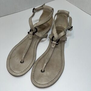 Frye Womens Madison Leather Sandals 7M Strappy 3472556 Beige Boho Festival Chic
